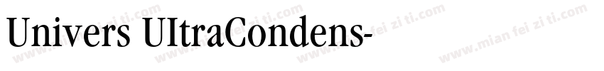 Univers UItraCondens字体转换